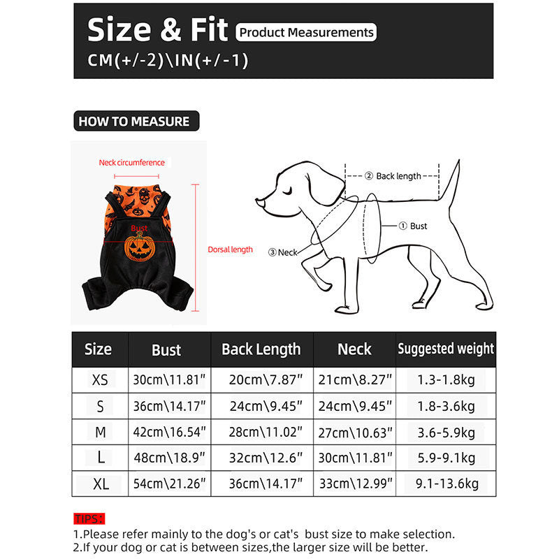 Halloween Party Creative Printing Pet Dog Costume