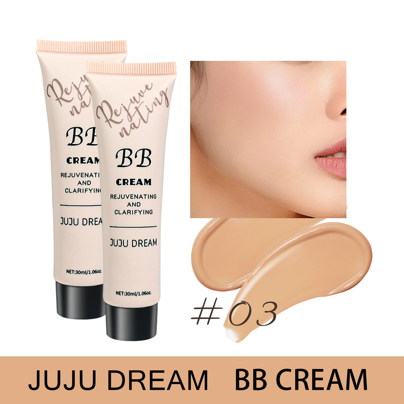 Brightening Skin Color Waterproof Smear-proof Natural Makeup Isolation Make-up Primer BB Cream
