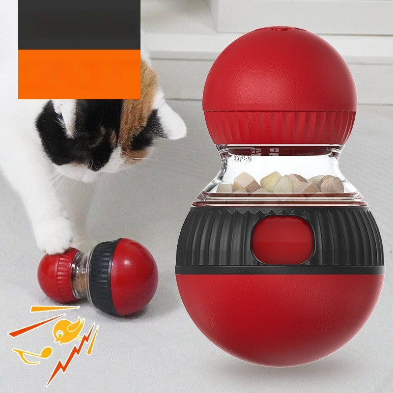 Rotating Funny Cat Sound Food Dropping Ball Toy
