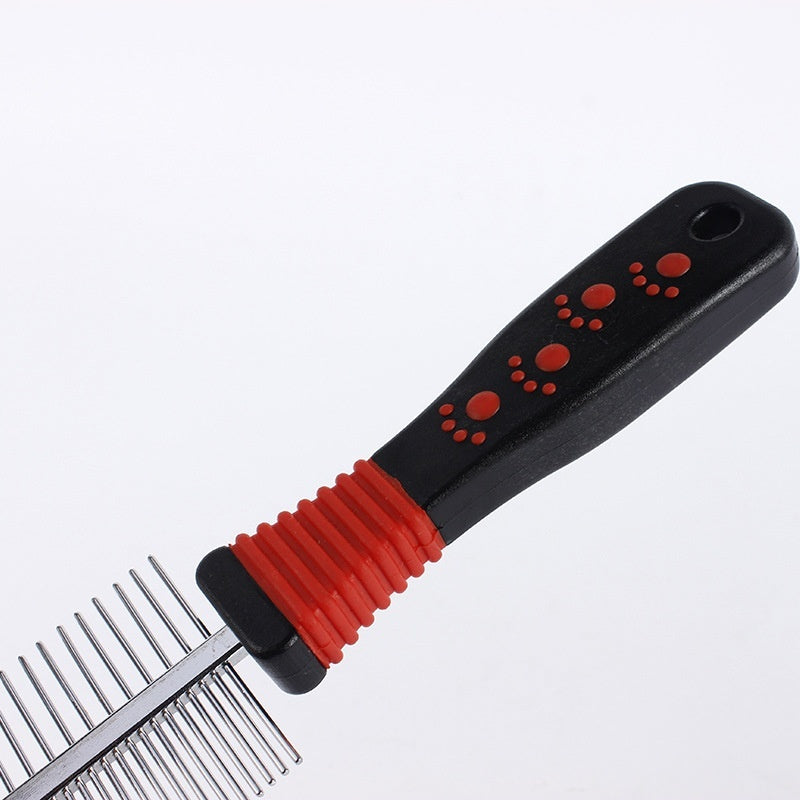 Pet Open Knot Double Row Density Comb Cleaning Beauty Massage