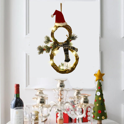 Christmas Decorations With Lights Vine Ring Garland Pendant