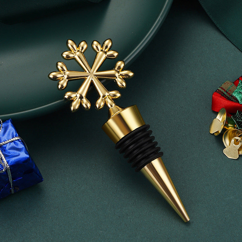 Champagne Sealed Christmas Snowflake Wine Stopper