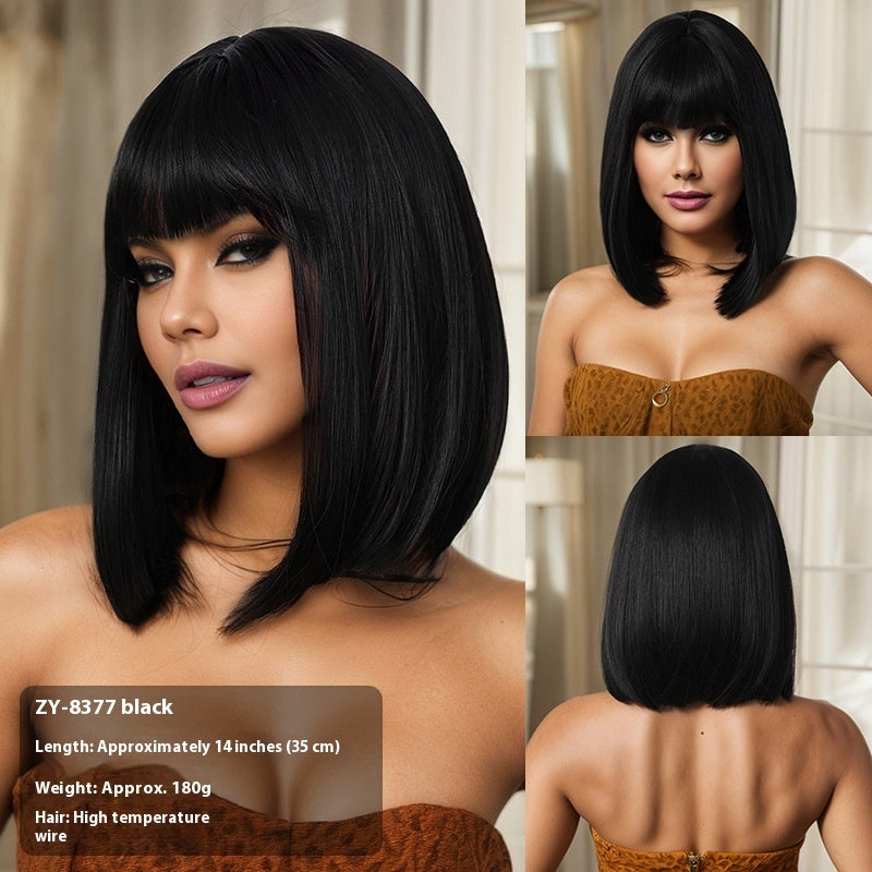 Women's Simple All-match Bobhaircut Bangs Wig