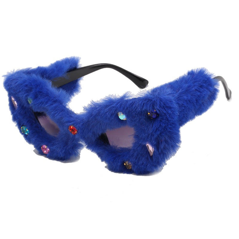 New Cat Eye Studded Diamond Sunglasses