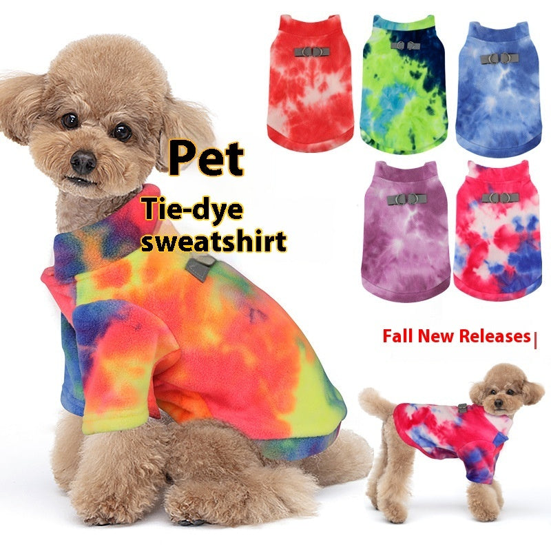 Tie Dye Puppy Clothes Autumn And Winter