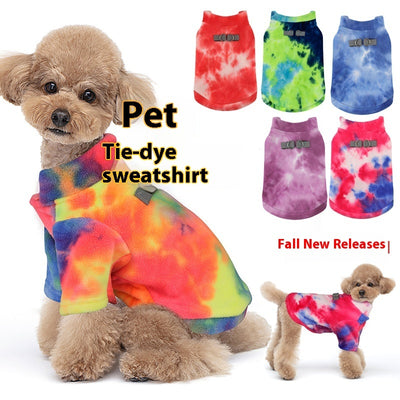 Tie Dye Puppy Clothes Autumn And Winter