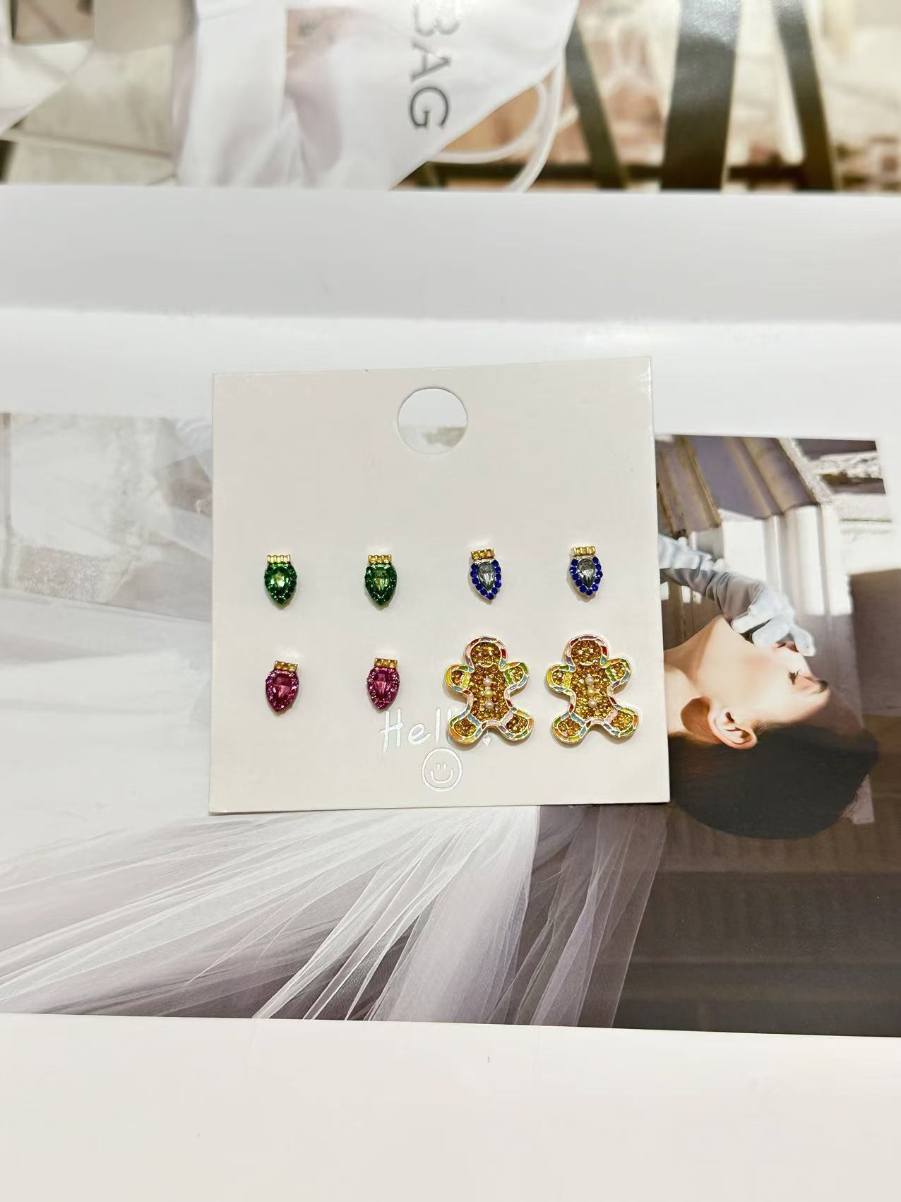 European And American Copper Plating 18K Real Gold Christmas Series Jewelry