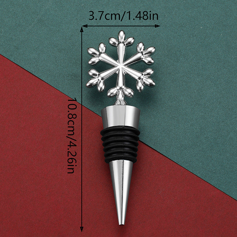 Champagne Sealed Christmas Snowflake Wine Stopper