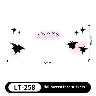 Halloween Makeup Stickers Dress Up Cute Painted