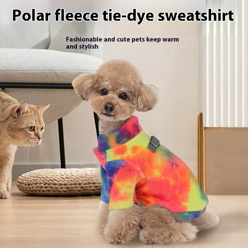 Tie Dye Puppy Clothes Autumn And Winter