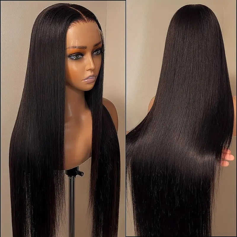 Piano Color Long Straight Wig Front Lace Full-head Wig
