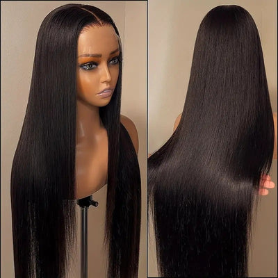 Piano Color Long Straight Wig Front Lace Full-head Wig