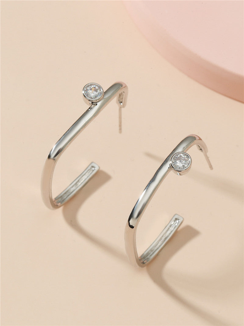 Exaggerated Personality Metal Earrings French Earrings