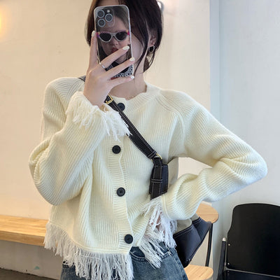 Tassel Knitted Sweater Cardigan Coat