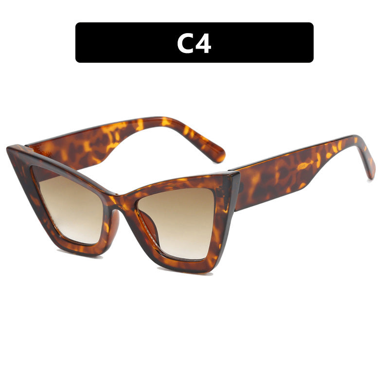 Large Frame Cat Eye Simple Sunglasses