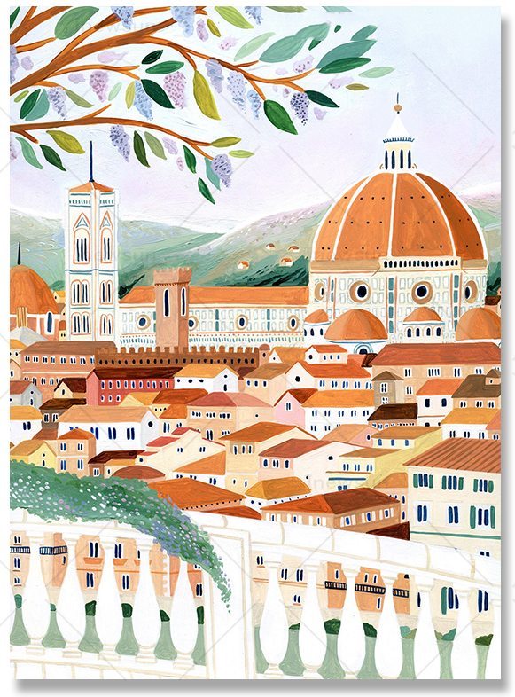 Marrakech Landscape Art Canvas Painting Housewarming Gift Wall Pictures Home Decor