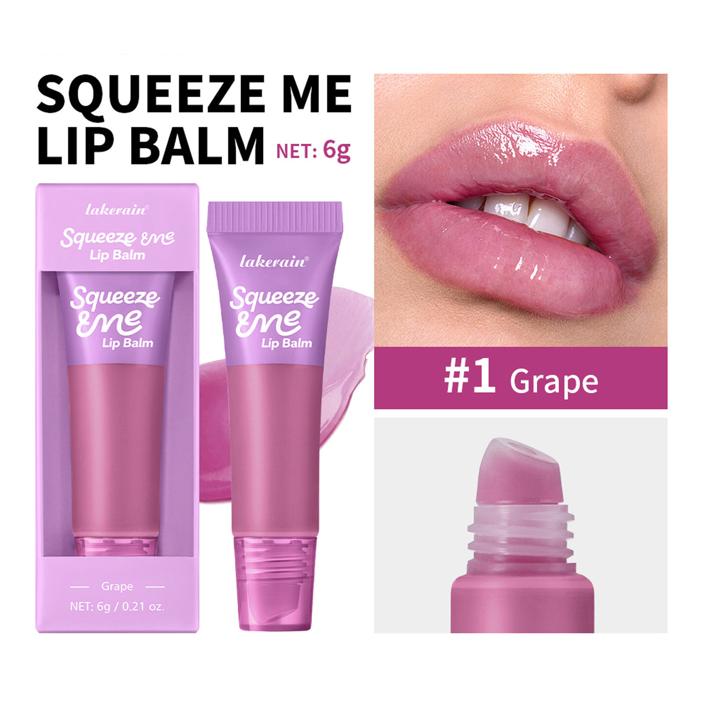 Sweet Fruit Flavor Moisturizing Squeeze Lip Balm
