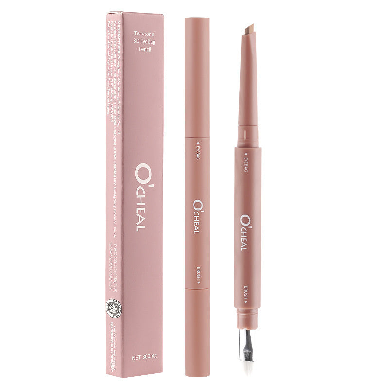 Double Fight Eye Shadow Pen Makeup Natural Three-dimensional Highlight Shadow