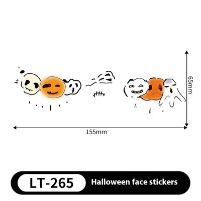Halloween Makeup Stickers Dress Up Cute Painted