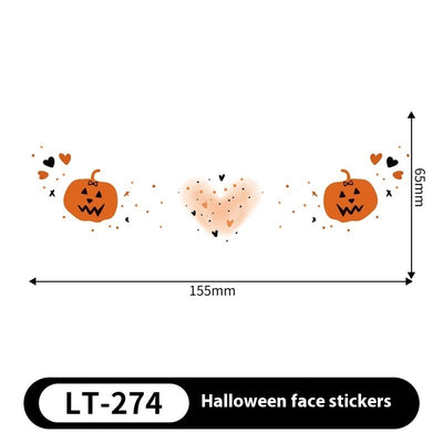 Halloween Makeup Stickers Dress Up Cute Painted