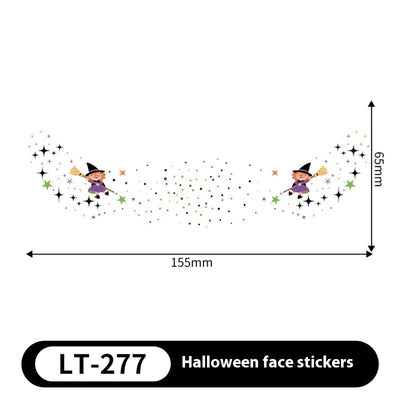 Halloween Makeup Stickers Dress Up Cute Painted