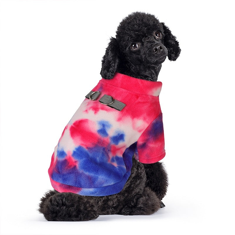 Tie Dye Puppy Clothes Autumn And Winter