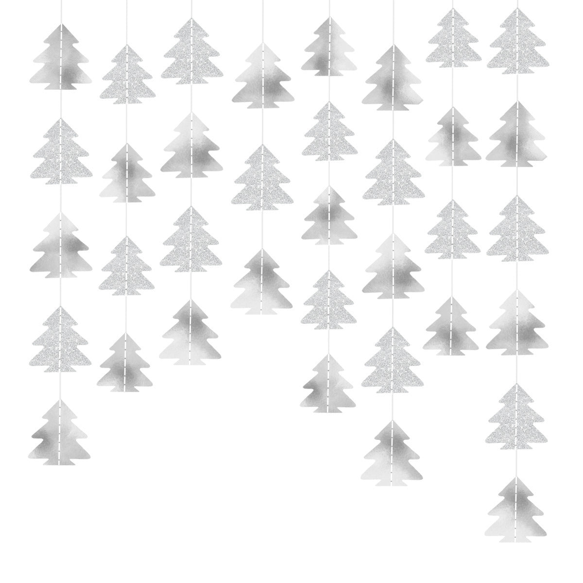 Christmas Single-layer Christmas Tree Hanging Flag Latte Art Decorations