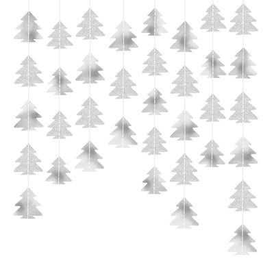 Christmas Single-layer Christmas Tree Hanging Flag Latte Art Decorations