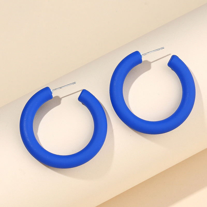 Trendy Earrings Simple Earrings Temperament Candy Color Earrings For Women
