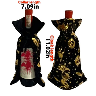 Champagne Cover Christmas Bottle Cape Cloak