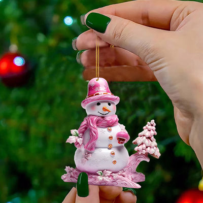 Christmas Unique Christmas Snowman Acrylic Flat Decorative Ornaments Christmas Party Pendant