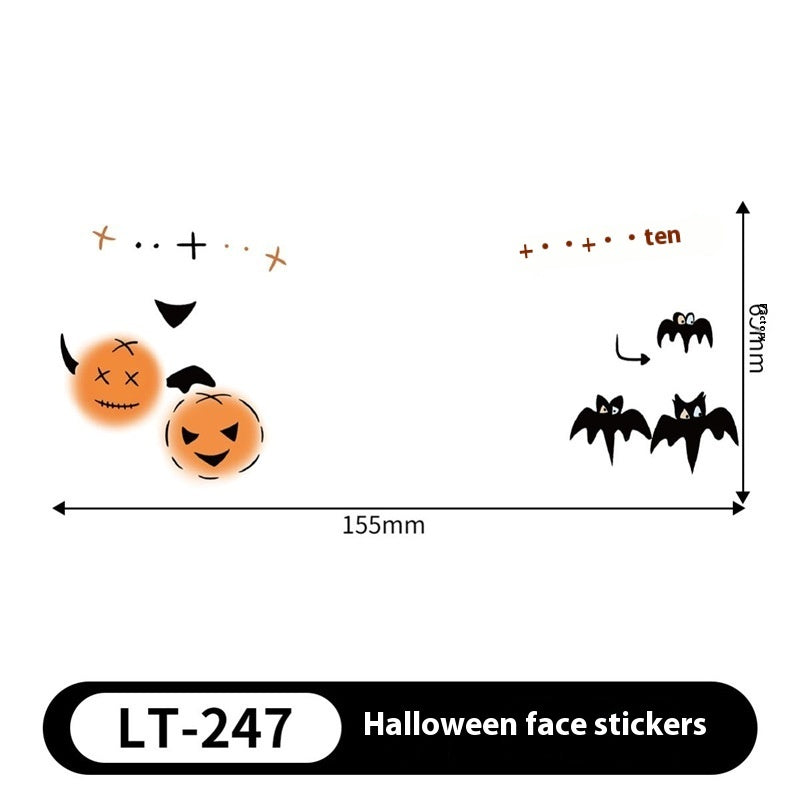 Halloween Makeup Stickers Dress Up Cute Painted
