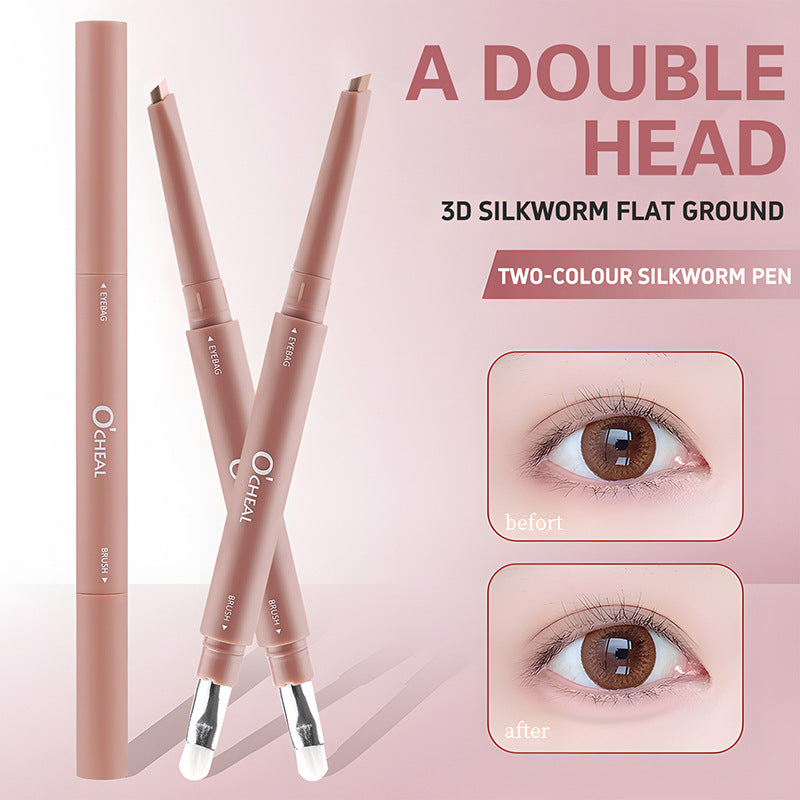 Double Fight Eye Shadow Pen Makeup Natural Three-dimensional Highlight Shadow
