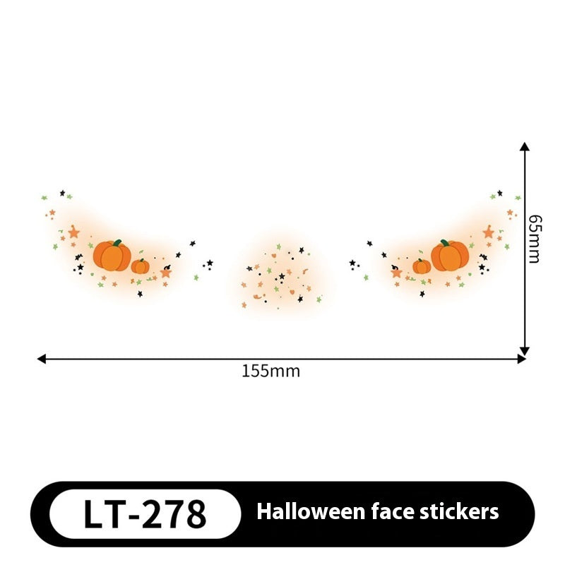 Halloween Makeup Stickers Dress Up Cute Painted