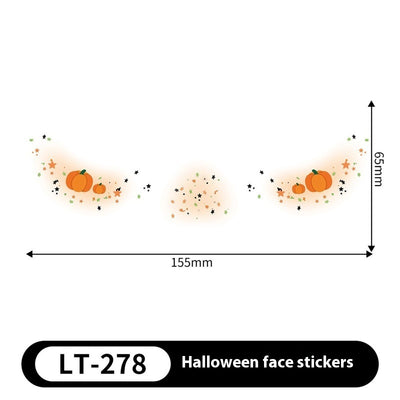 Halloween Makeup Stickers Dress Up Cute Painted