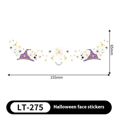 Halloween Makeup Stickers Dress Up Cute Painted