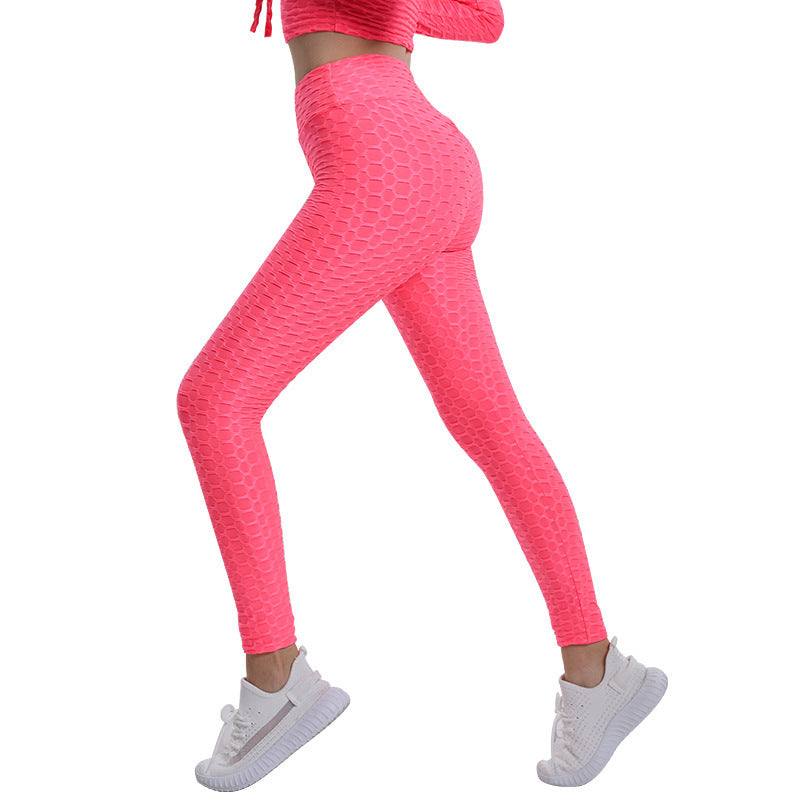 Jacquard High Elastic Sports Gym Pants Women's Fitness