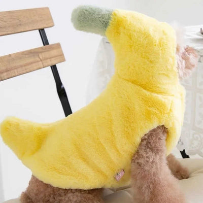 Dog Clothes Autumn And Winter Funny Banana Pet Costume