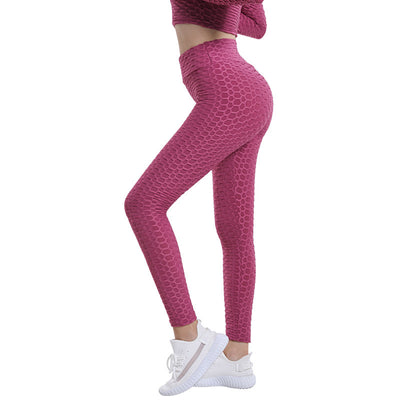 Jacquard High Elastic Sports Gym Pants Women's Fitness