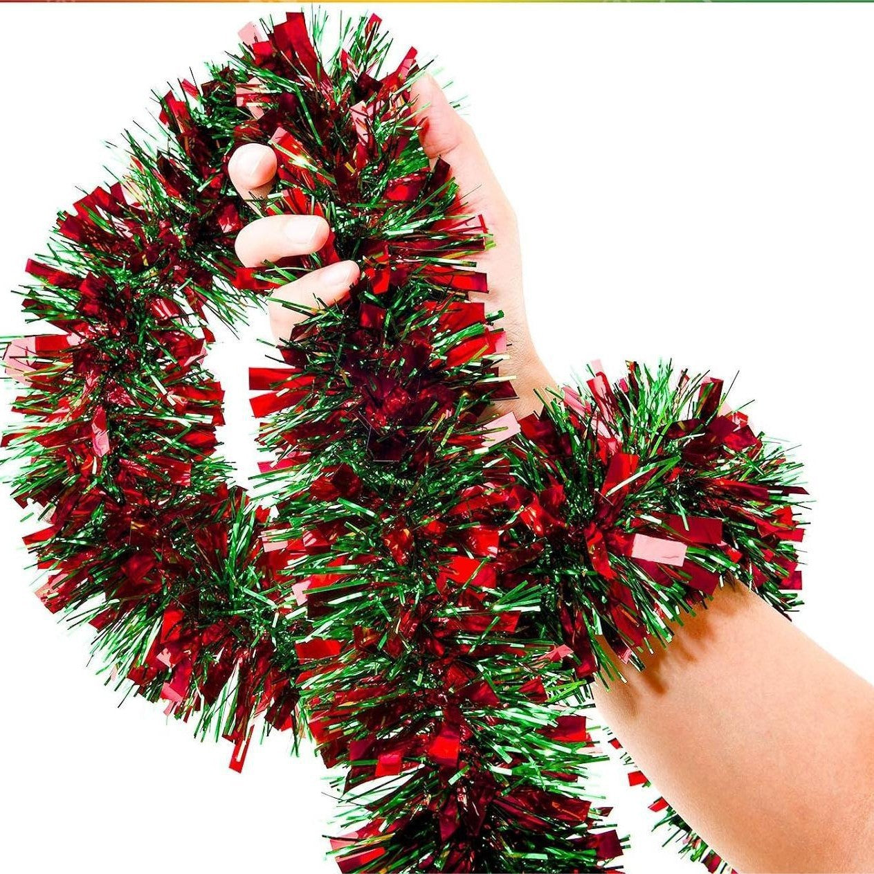 Christmas Golden Red Green Bubble Silk Wool Tops Latte Art